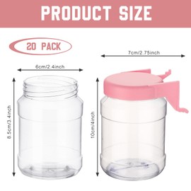 Unittype 20 Set Pegboard Organizer Accessories Peg Boards Jars with Lids Plastic Pegboards Bins Storage Containers Clear Peg Board Wall Organizer for Garage Sewing Office Home Supplies(Light Pink)