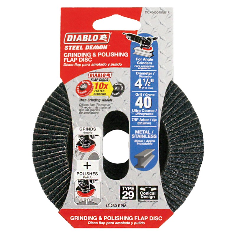 Diablo Steel Demon Flap Disc with Standard Hub for Metal,