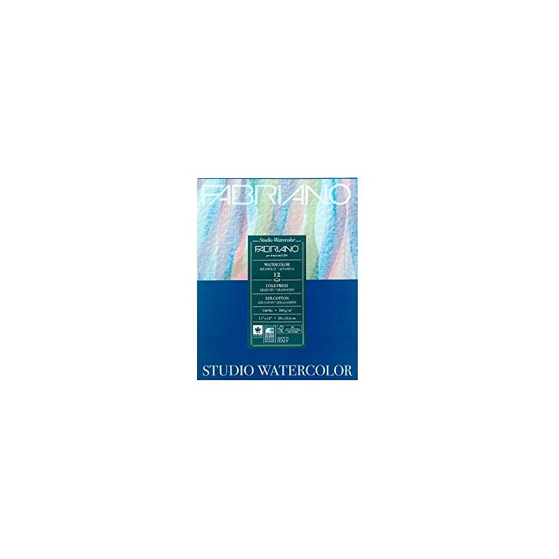 Fabriano - Watercolour Pad - Glued - 12 Sheets -