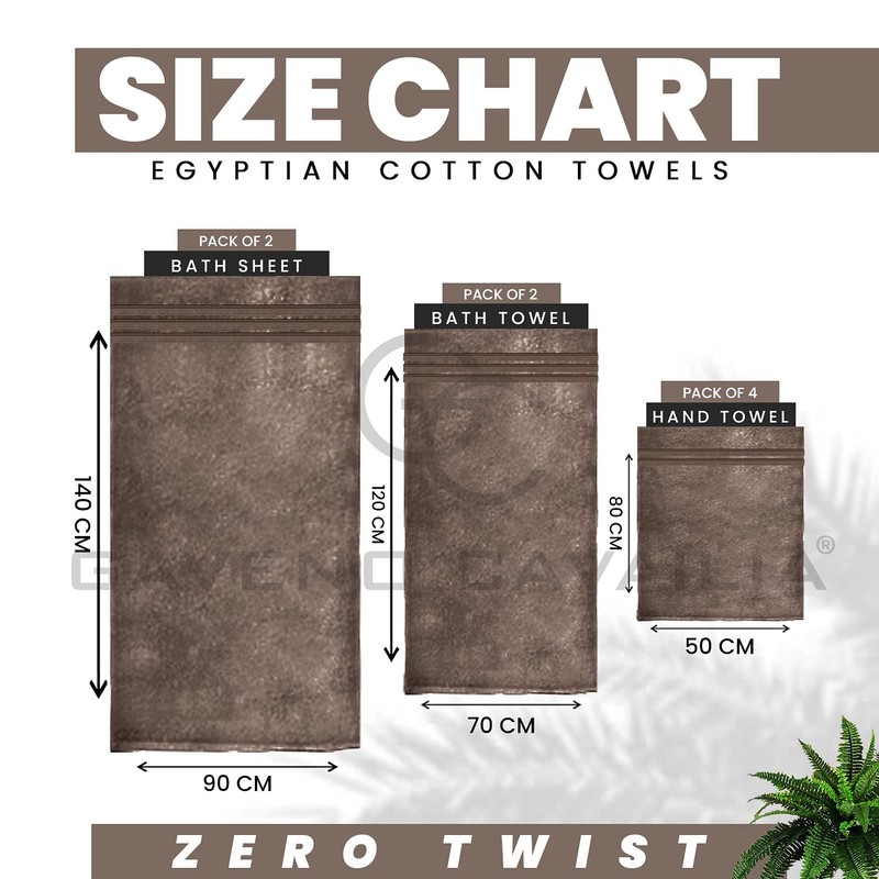 GC GAVENO CAVAILIA Zero Twist Extra Absorbent Bath Set, 100%