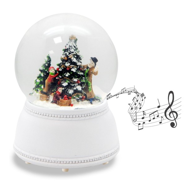 Snow Globe Christmas Tree Decorating | Base White Nostalgic |