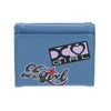 [エックスガール] 三つ折り財布 STICKER MINI WALLET BLUE