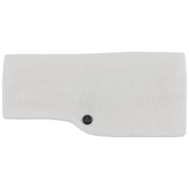 LIERYS Mono Classic Headband Women / Men (7.5 cm Wide) - Made in Germany - Ear Warmers Lined with Fleece - Knitted Band One Size (55-60 cm) - Headband with Lining Autumn/Winter, White