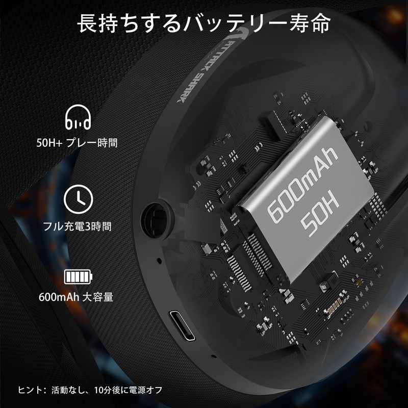 ATTACK SHARK L80 Gaming Headset, Lightweight Design 180g, Wireless 2.4G/Bluetooth/Wired