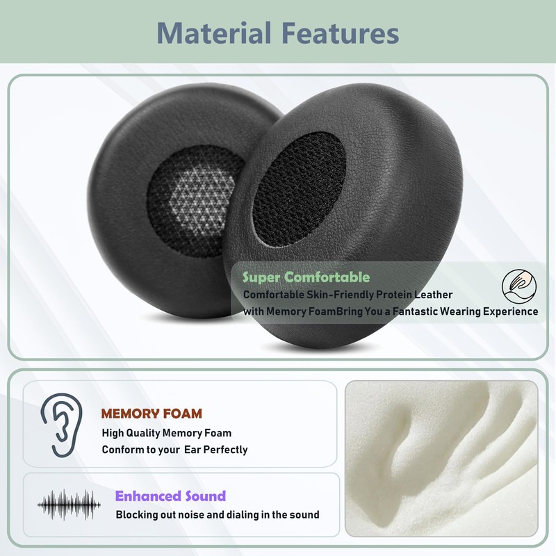 XRHTONG Prime Ear Pads Replacement Compatible with Jabra Evolve 75/75+