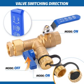 8Pcs 3/4 Inch IPS Isolator Tankless Water Heater Valve Kit with 2Pcs 3/4" NPT to 1/2" FNPT and 2Pcs Brass Pipe Fitting, Tankless Water Heater Flushing Kit with Pressure Relief Valve, Clean Brass