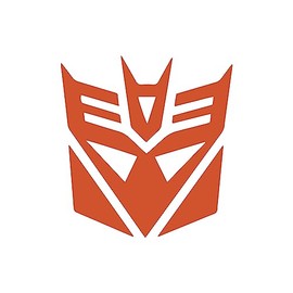 Decepticon Helmet Sticker Vinyl Decal Notebook Car Window Laptop 5"x 4.75" (Orange)