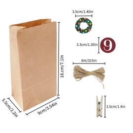 AUXHCYL Advent Calendar for Filling Bags, 2024 Christmas Calendar Make Yourself, 24 Pieces DIY Advent Bags Bags, Advent Calendar DIY Crafts for Children and Adults (Red)