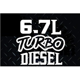 Turbo Diesel Vinyl Decal Sticker Stacks Truck 6.0 6.7 7.3 2500