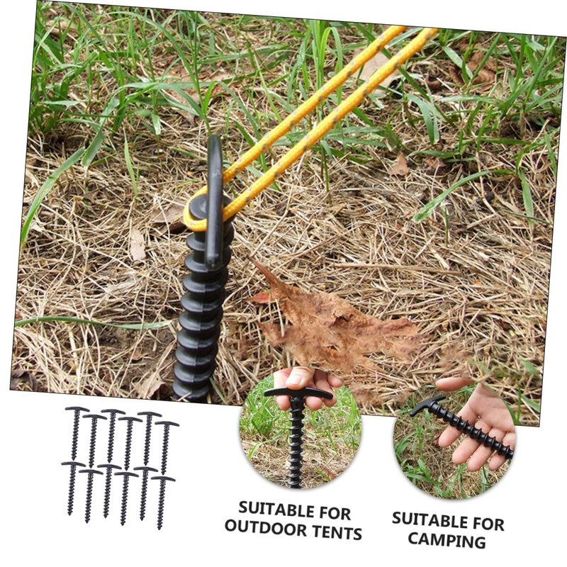 Gatuida 10Pcs Outdoor Tent Stakes Durable High Strength Nylon Pegs