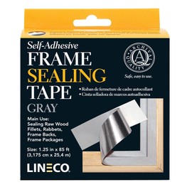 Lineco, Archival Self-Adhesive Frame Sealing Tape, Acid-Free, Non-yellowing Tape for Sealing Frame Backing, DIY, Gray, 1.25 Inch x 85 Feet, Pack of 1