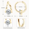 EONFUN 1CT Moissanite Hoop Earrings for Women, D Color VVS1