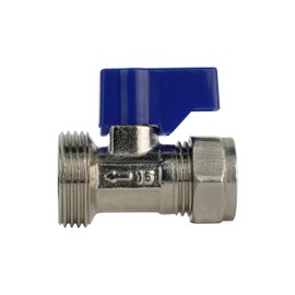 Plumb Bliss Straight Washing Machine Valve (15mm x 3/4")