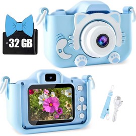 Kids Camera, 1080P HD Recording, Video Camera, Children's Toy Camera, 2.0 Inch IPS, 4x Screen Zoom, Timer Shooting, 6 Years, 7 Years, 8 Years, 9 Years, 10 Years, Boys, Girls, Children's Day, Birthday