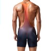 HMRICHNO1 Men's Athletic Supporters Active Gradient Bodysuits Wrestling Singlet Fitness