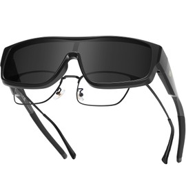 DUCO Sports Polarized Fit Over Sunglasses for Men Women Wrap Around Wear Over Glasses for Cycling Fishing DC8868 (B Transparent Grey Frame Revo Green Lens)