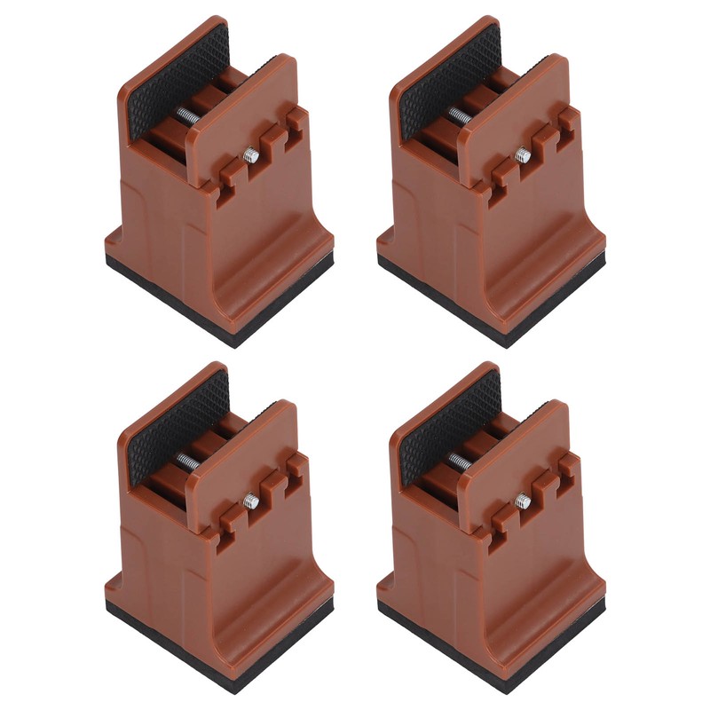4pcs Adjustable Furniture Risers with Screw Clamp Rubber Bed Couch