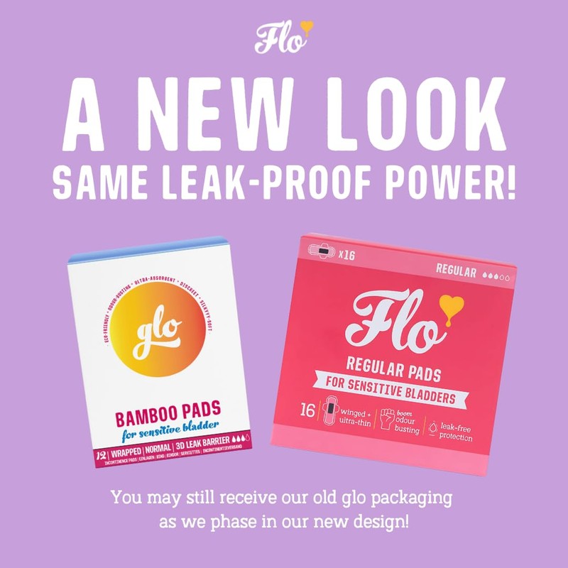 FLO Organic Sensitive Bladder Bamboo Pads (16 Pads)