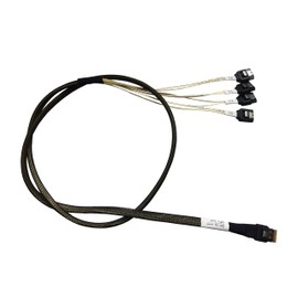 DiliVing 𝐃𝐢𝐋𝐢𝐧𝐤𝐞𝐫 SlimSAS 4X to 4*SATA，SFF-8654 38pin to 4xSATA(7pin) Cable, 100CM
