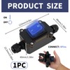 Jecdfs Inline Cable Switch Waterproof Rocker Switch DPST 20A-12VDC/16A-24VDC/20A-125VAC/16A-250VAC IP66