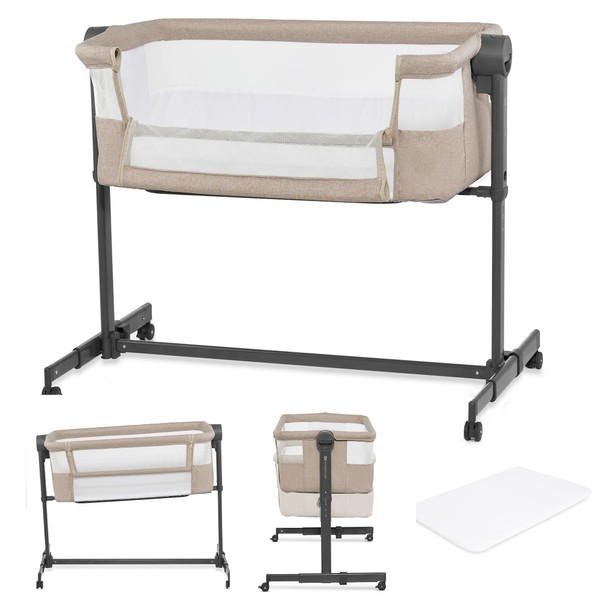 Kinderkraft Neste UP2 Bedside Crib 2 in 1, Co-Sleeper from