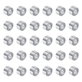 QUARKZMAN 30pcs Aluminum Spacer 5mm Bore x 10mm x 6mm Screw Spacer Bushing Smooth Surface Round Metal Spacer for M5 Screws, Bolts and Rods