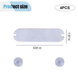 BDZMC EZ Pass Holder, Windshield Holder with Adhesive and Strong Suction Cup, Easy to Install & Remove EZ Pass Mounting Strip, Transponder Holder for Most Major Toll Passes (4PCS)