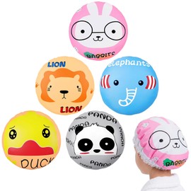 AOOWU Shower Caps for Women & Men, 5 Pcs Waterproof and Reusable Bath Cap