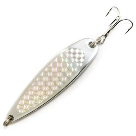 Crocodile Spoon Fishing Lures 3oz,10 Pcs Chrome with Silver Prism Tape Rigged, for Saltwater & Freshwater