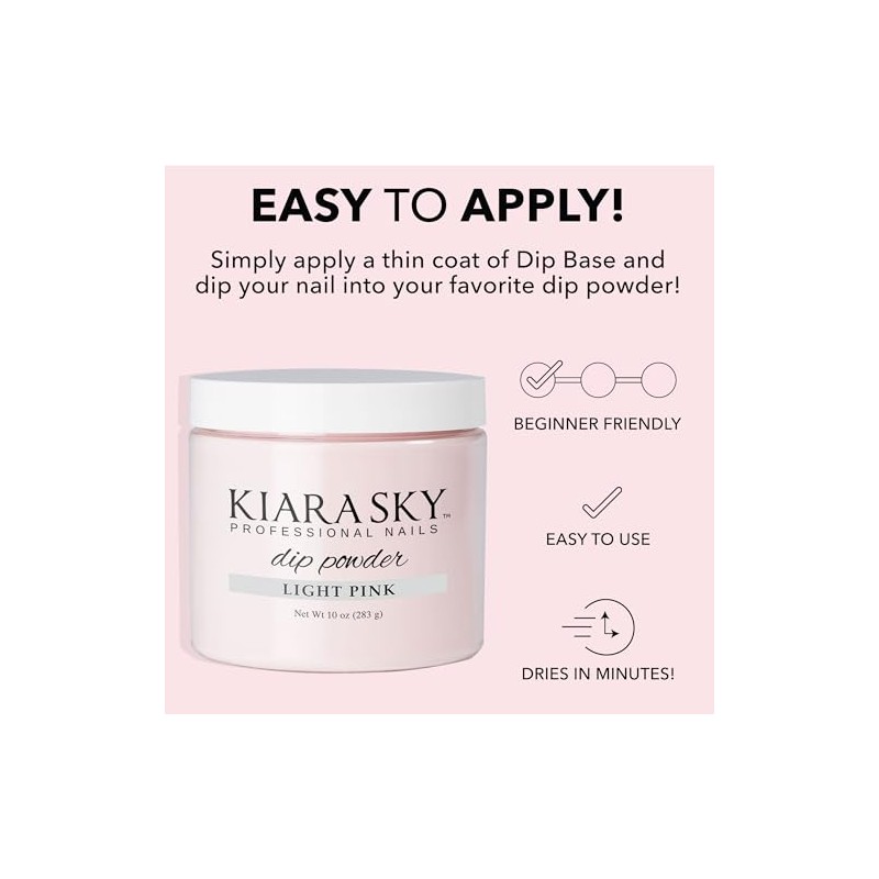 ESMALTE PARA UAS Kiara Sky DIP POWDER 2 ONZAS LIGHT