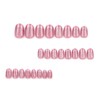 Hkanlre Uñas Postizas De Color Rosa Con Cobertura Total, Uñas