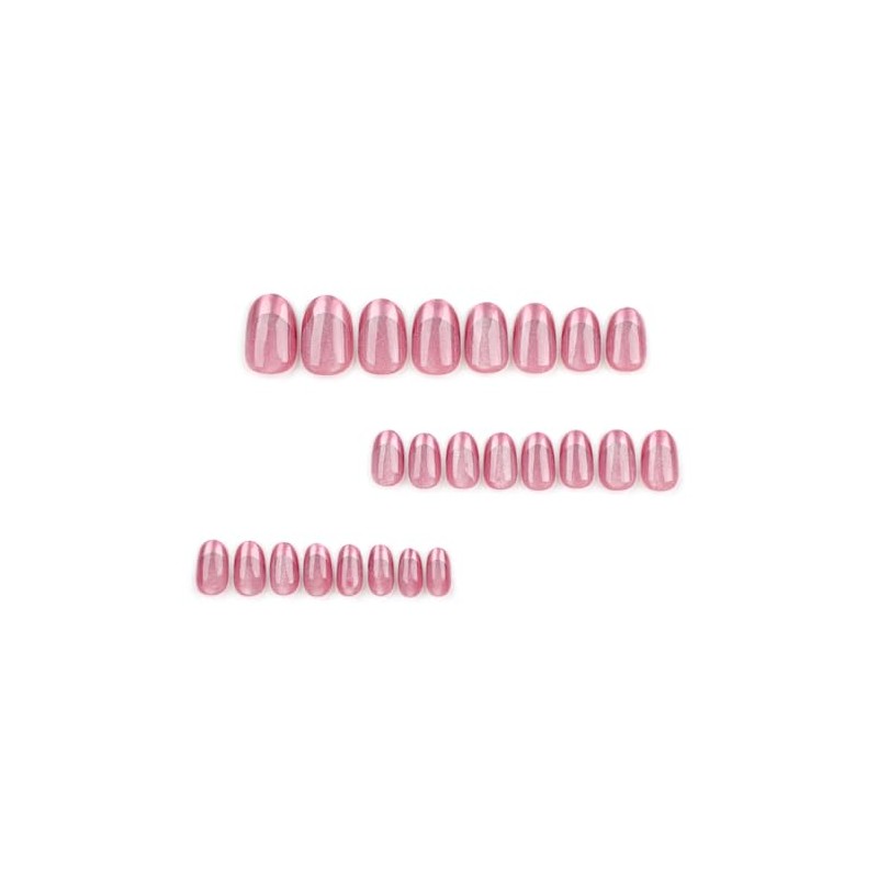 Hkanlre Uñas Postizas De Color Rosa Con Cobertura Total, Uñas