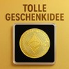 PfX Krypto Ethereum Coin [24 Carat Real Gold Plated] Includes
