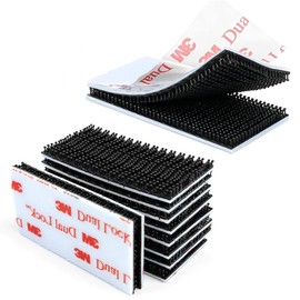 Tzwhwcx 12-Pack Dual Lock - Mushroom Hook & Loop Fasteners (1.7"x1") for Metal/Glass/Plastic, Black Double Sided Tape Heavy Duty for Indoor/Outdoor, 250 Density, Reusable No-Residue Fastening
