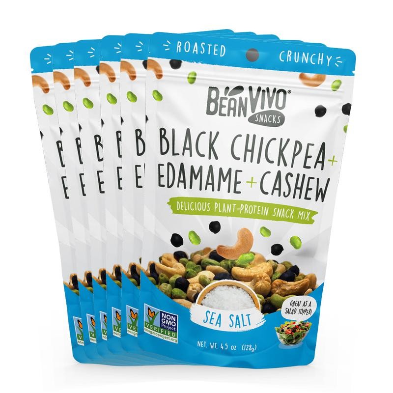 BeanVIVO Sea Salt Snack Mix – Plant-Based, Protein-Packed, Organic Snack