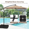 InfiniPower InfiniPower 10ft Cantilever Patio Hanging Umbrella Offset Outdoor Market