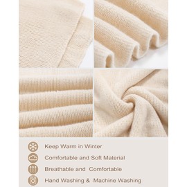 Ymomode Scarf for Women, Pashmina Shawl Wraps for Evening Dresses, Large Winter Scarves Women, Scarf for Winter, Off-white