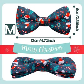 BIPY 10PCS Dog Christmas Collar Bow Ties Xmas Dogs Collar Bowties for Pet Small Medium Cats Kittens Puppy Bow Ties Collar Charms for Xmas Parties Grooming Accessories (Christmas bowtie medium)