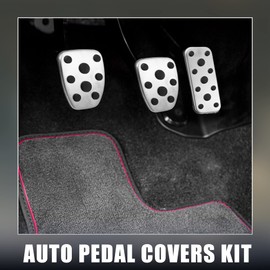 X AUTOHAUX 3pcs Manual Clutch Brake Gas Accelerator Pedal Cover for Subaru