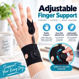 Adjustable Finger Splint – Knob-Control Support Brace for Index, Middle, Ring & Pinky Fingers