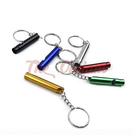 The Ondam Portable Whistle with Ring, Steel Safety Helmet Metal 4ea