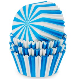 MoNiRo Paper Muffin Cases - Cupcake Baking Mould Made of Paper Motif Blue White Swirl - Muffin Mould - Cupcake Mould - Paper Cases - Cupcake Cases - Muffin Mould - Baking Cases - Muffin Moulds