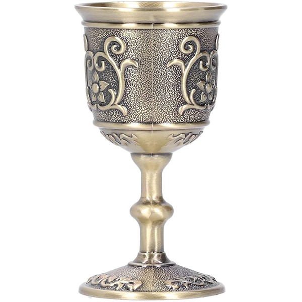 Tiardey 3.6inch Chalice Goblet,Exquisite Wine Goblet,Decorative Bronze Practical for Wine