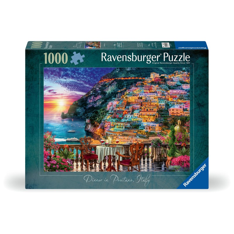Ravensburger Dinner in Positano Italy 1000 Piece Jigsaw Puzzles for