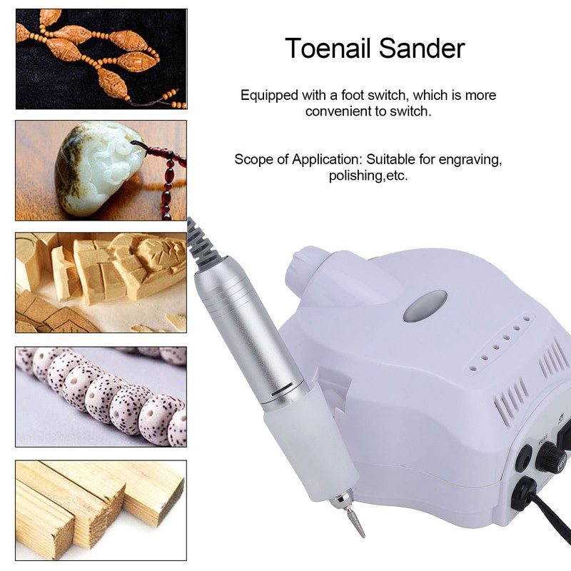 Toenail Sander Mechanical Clamping Technology Continuously Viable Foot Pedal Electric