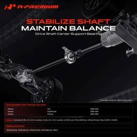A-Premium Drive Shaft Center Support Bearing Compatible with Nissan