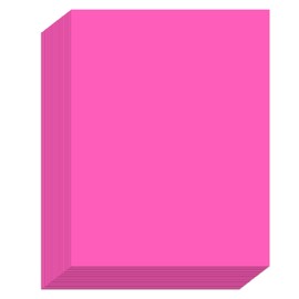 L LIKED 30 Fluorescent Pink Full-Sheet Labels, 8-1/2" x 11" Neon Colored Self Adhesive Labels for Laser & Inkjet Printers - 30 Sheets