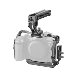 SMALLRIG R6 II Camera Cage Kit for Canon R6 Mark II, Full Cage with Top Handle and Cable Clamp, Buit-in Cold Shoes and NATO Rails - 5197