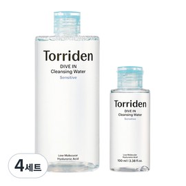 Toriden Dive-in Low Molecular Hyaluronic Acid Cleansing Water 400ml + 100ml Set, 4 Sets / 토리든 다이브인 저분자 히알루론산 클렌징워터 400ml + 100ml 세트, 4세트