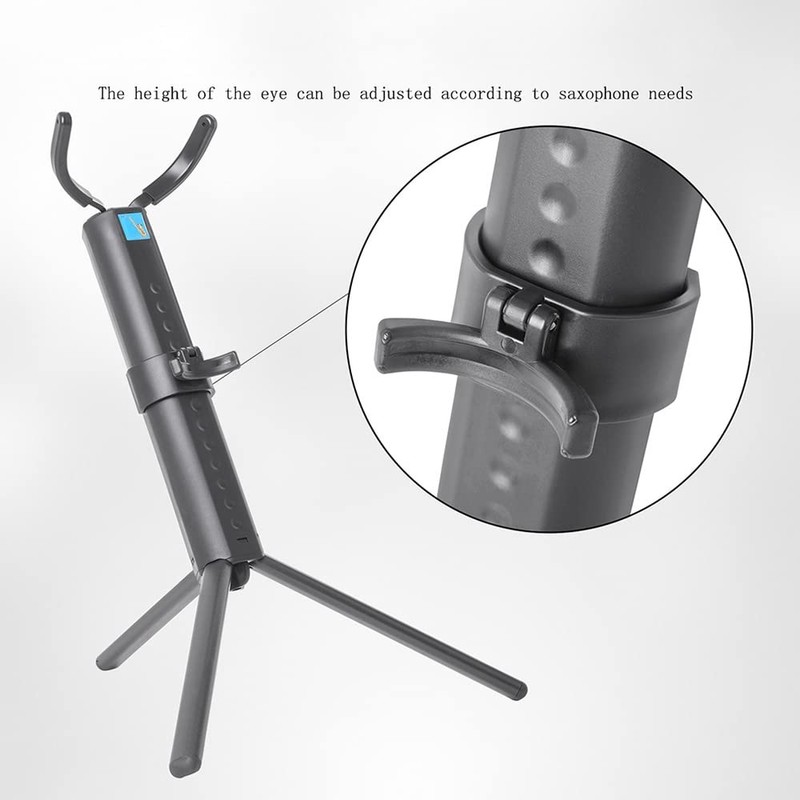 Portable Foldable Sax Holder Stand with Foldable Metal Leg Base